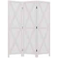 3-panel Wall Partition Farmhouse Room Separator with Foldable Design W