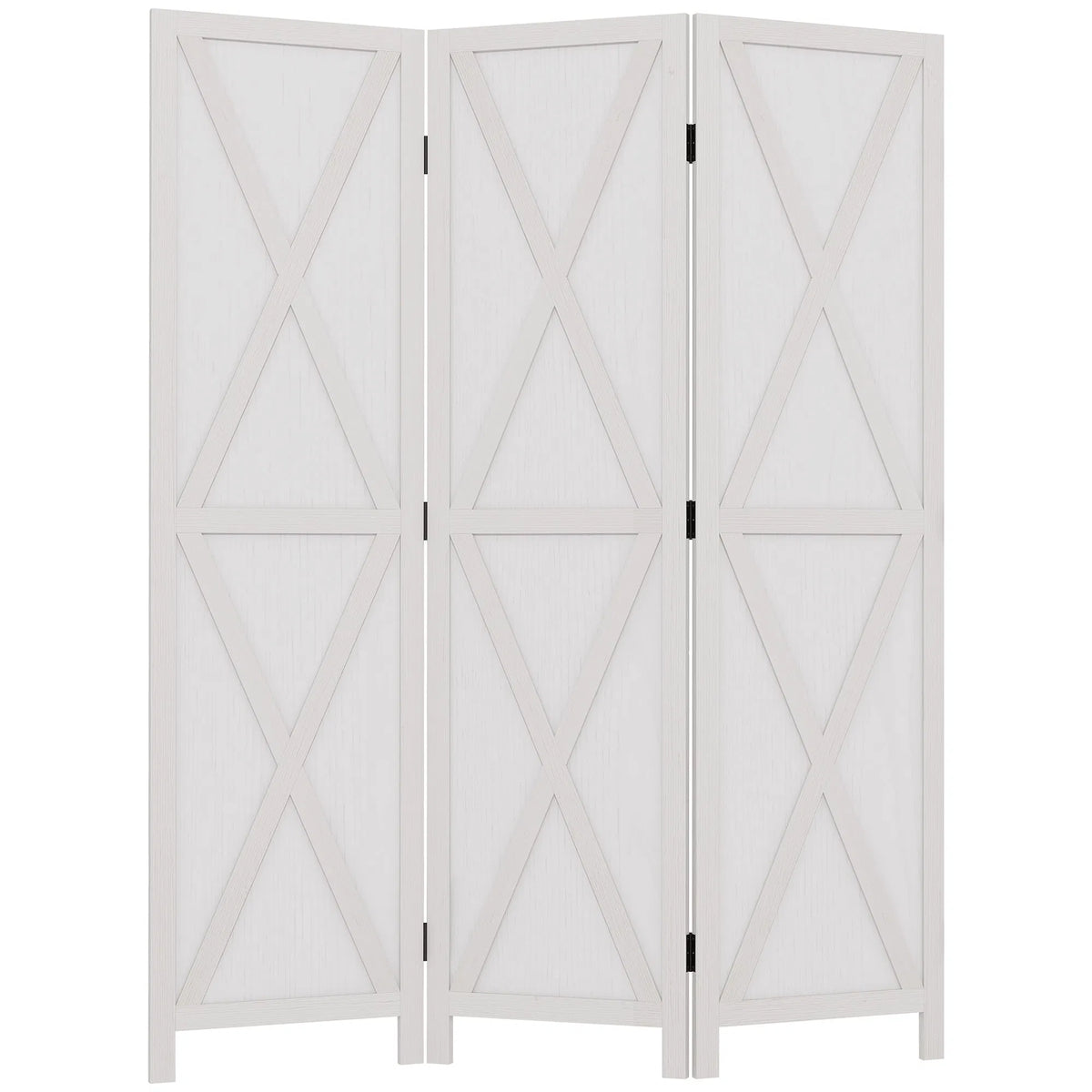 3-panel Wall Partition Farmhouse Room Separator with Foldable Design W
