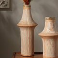 Tall Ceramic Vase with Handcrafted Details