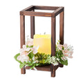 10 Set 30 Pcs Wooden Wedding Lantern Centerpiece, Includes 10 Wooden L