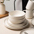 12-Piece Stoneware Dinnerware Sets With Mugs Microwave Dishwasher Safe