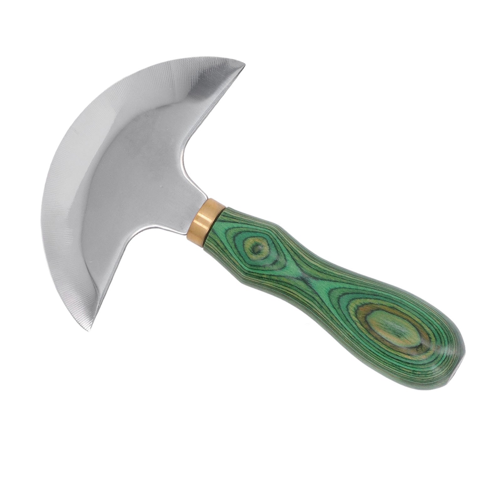 Round Head Knife Stainless Steel High Sharpness Wooden Handle Easy Con