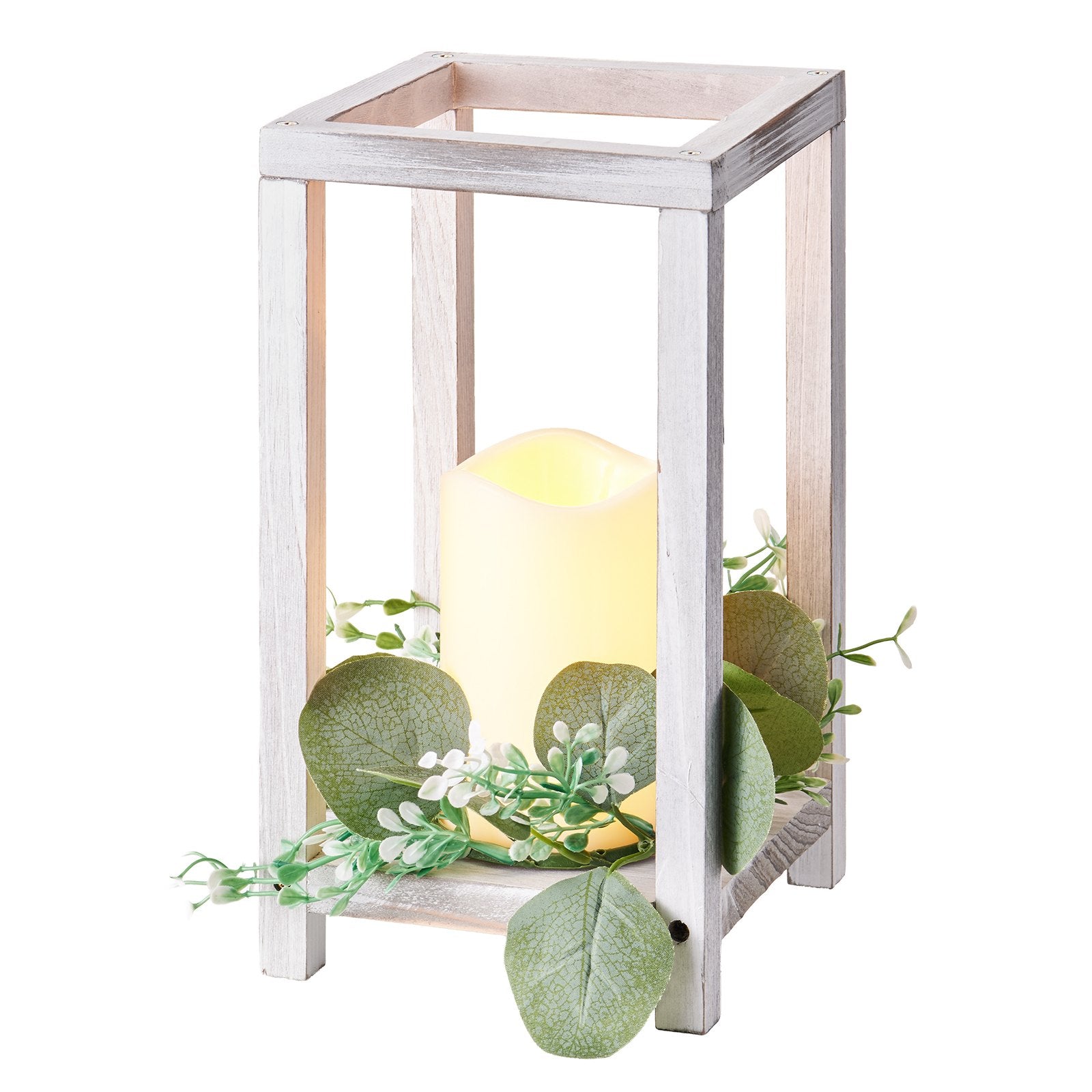 12 Set/36 Pcs Wooden Wedding Lantern Centerpiece, Includes 12 Wooden L
