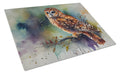 NEW Tawny Owl Glass Cutting Board Decorative Tempered Glass Kitchen Cu