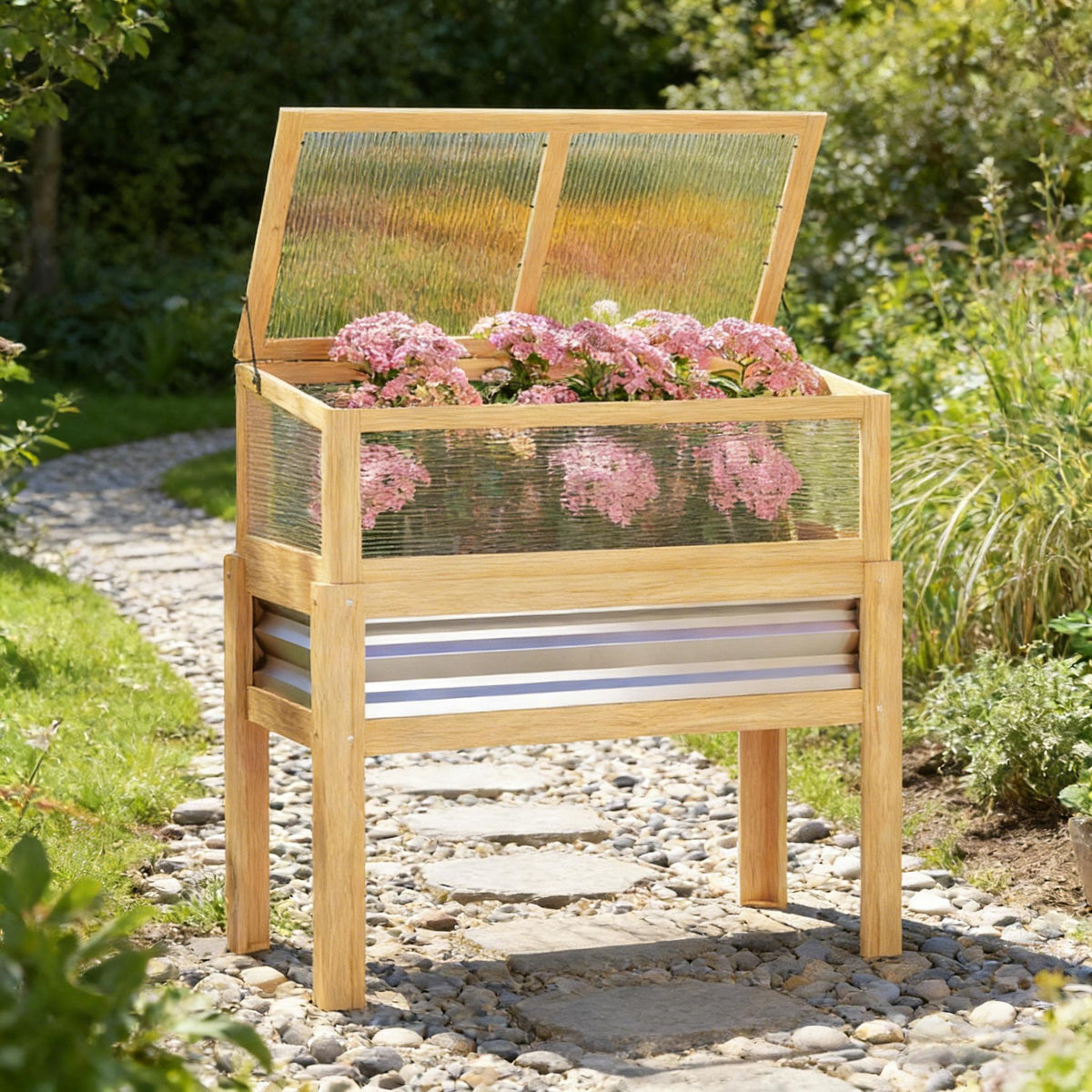Stylish Flowers Box,Elevated Planter Box,Raised Garden Bed