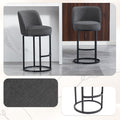 Counter Height Bar Stools Set Of 2, Modern Barrel Counter Stools With