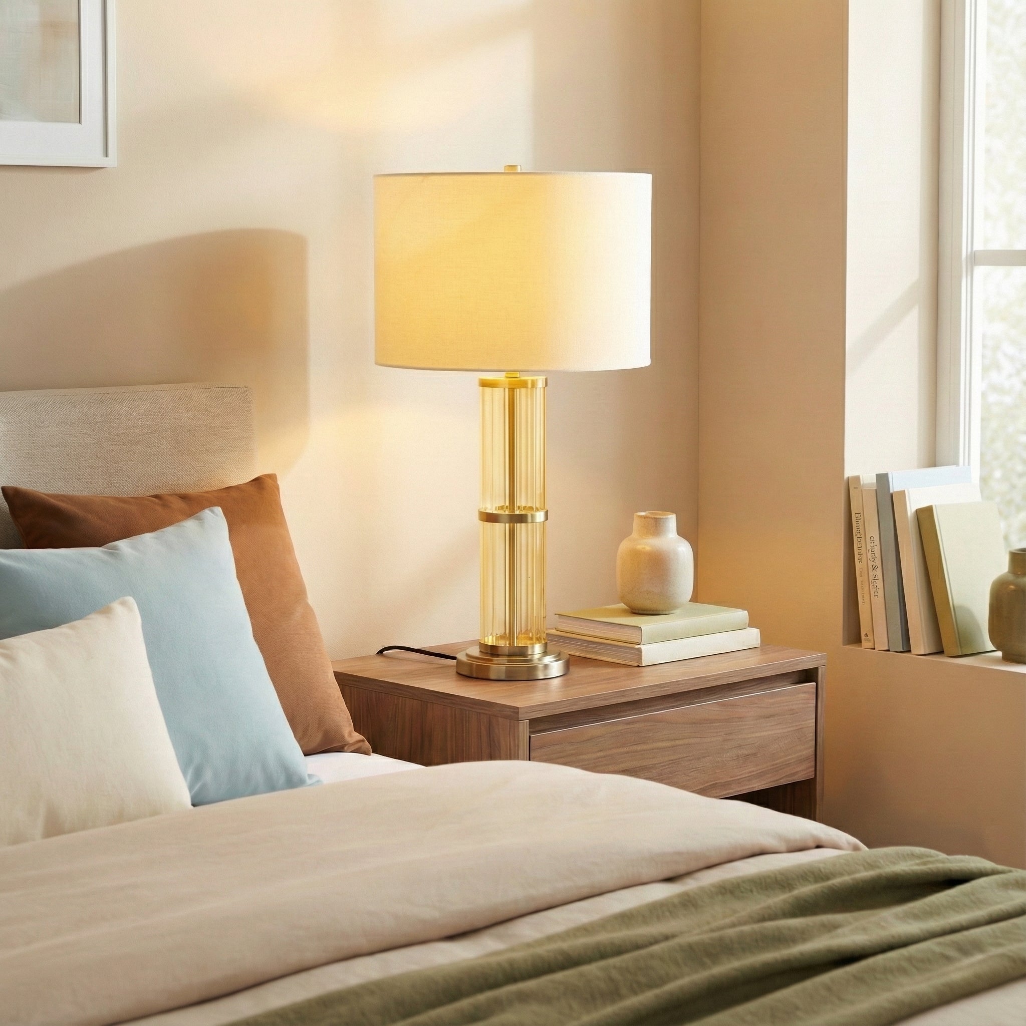 Echo Table Lamp in Brushed Nickel