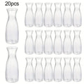 20-Piece Value Set Of Ribbed Plastic Vases Clear Design, Perfect For D