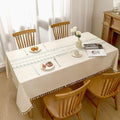 Cotton Linen Tablecloth Farmhouse Decor Waterproof Table Cover For Din