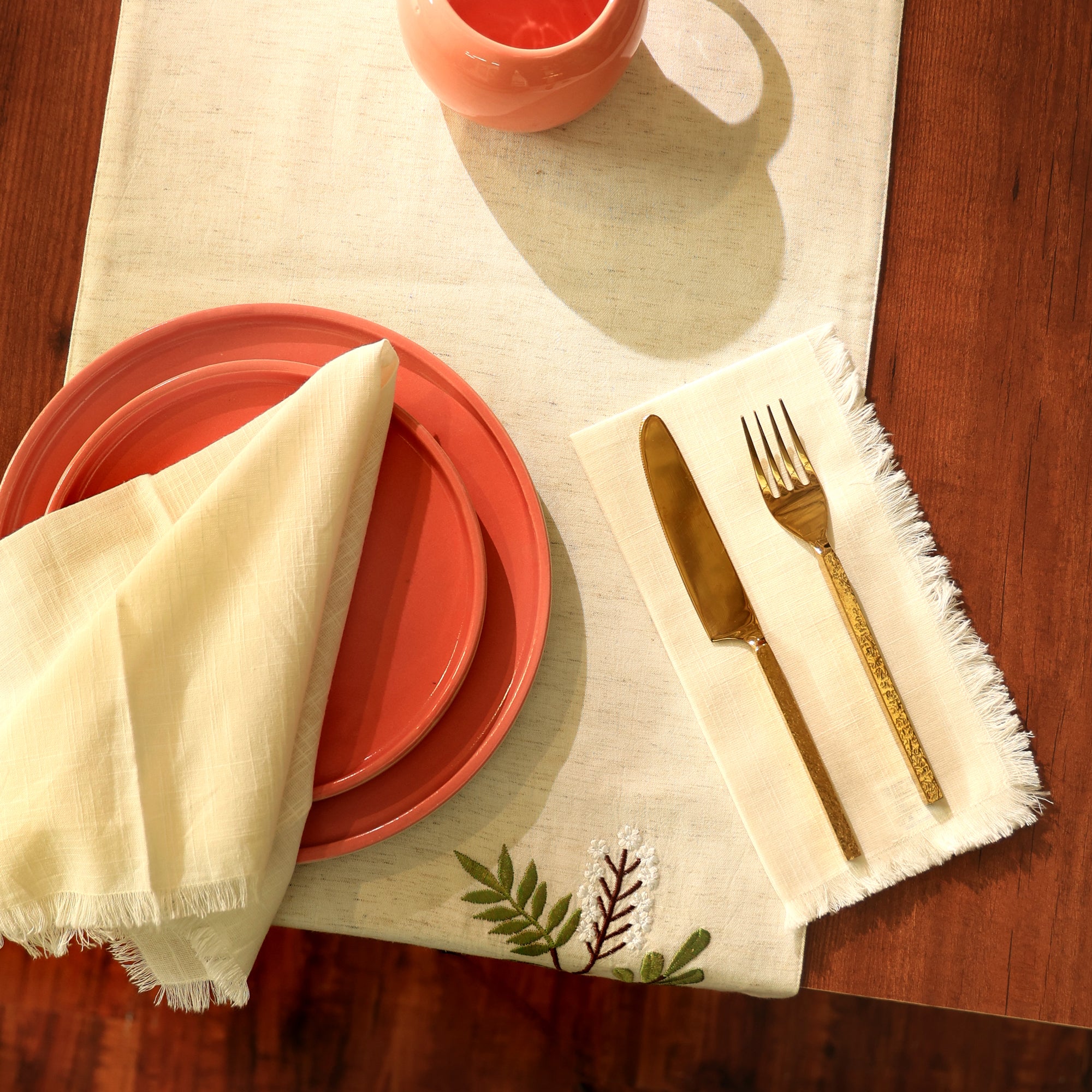 Cotton Hemstitch Napkins, Set of 4