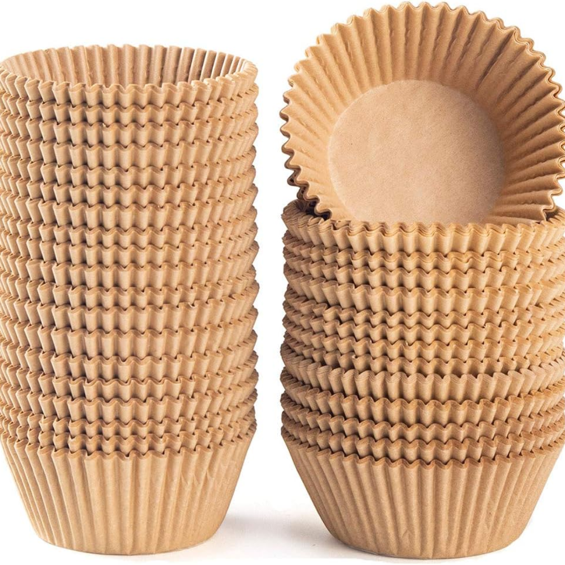 Standard Natural Cupcake Liners 500 Count, No Smell, Grease-Proof Pape