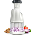 Push Food & Vegetable Chopper, Manual Dicing Cutter For Easy Kitchen F