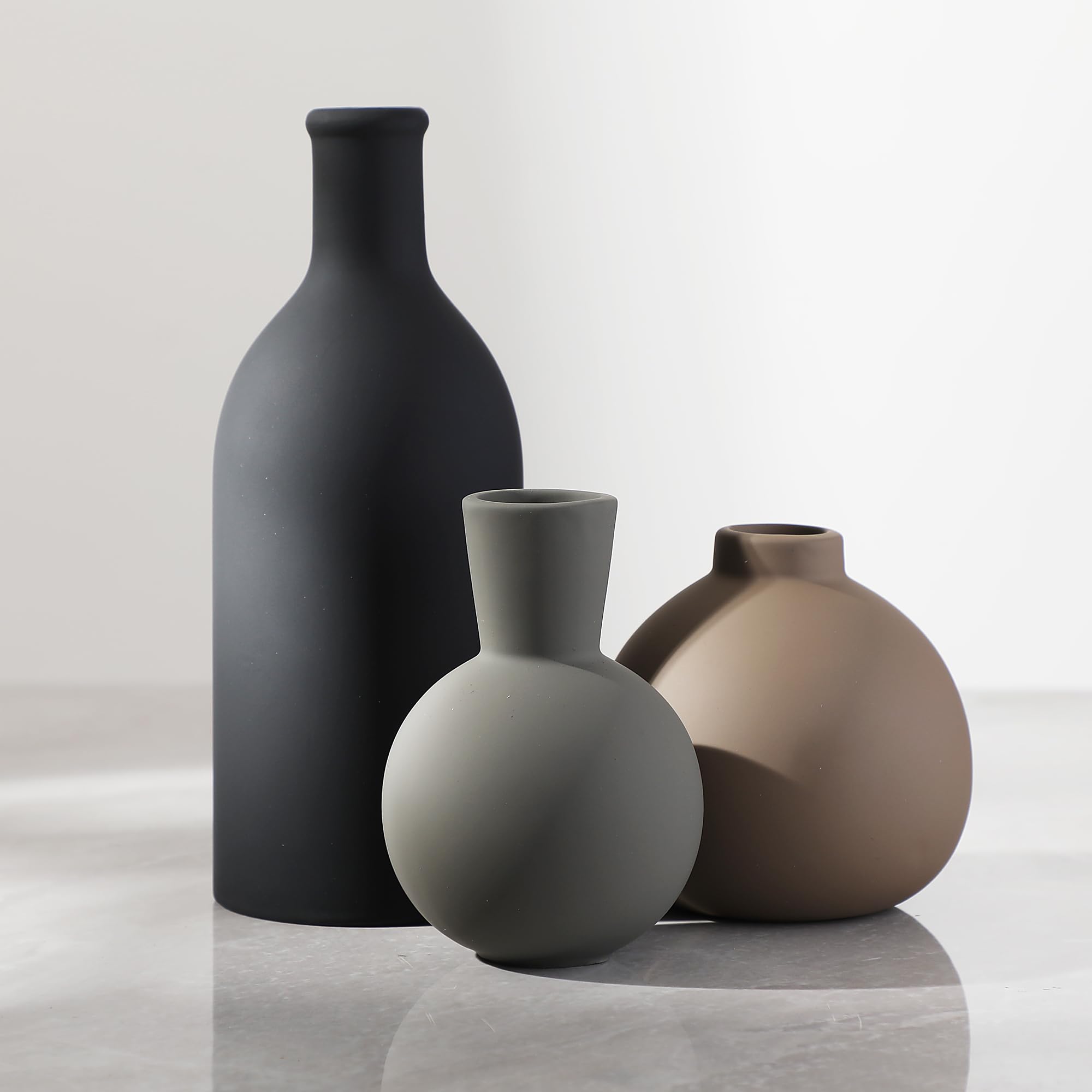 Ceramic Vase Set of 3 — Rustic Farmhouse