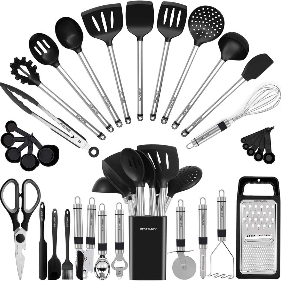 Kitchen Utensil Set Silicone Cooking Utensils 33 Kitchen Gadgets Spoon