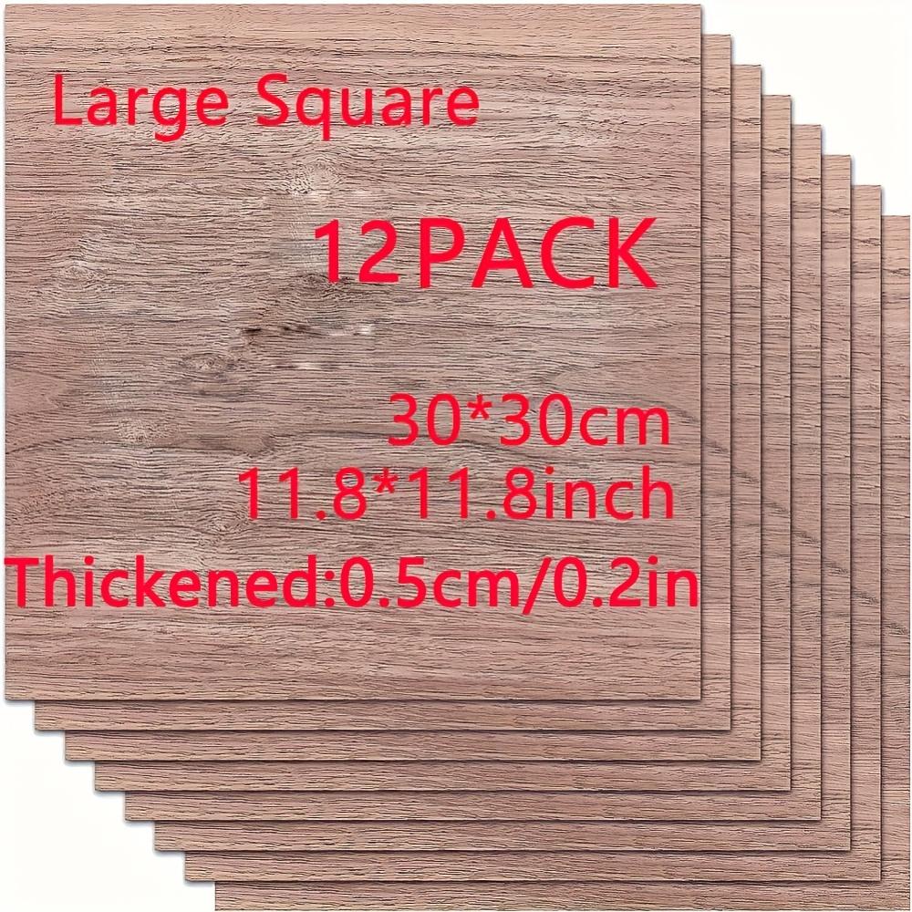12 Square Walnut Wood Pieces Natural, Unfinished, Blank, Smoothly Poli