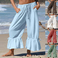 Amazon European And American-style Linen Wide-leg Pants