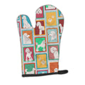 Lots of White Standard Poodle Oven Mitt Heat Resistant Thick Oven Mitt