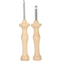 2Pcs Punch Needle Embroidery Kit Wooden Handle Yarn Needle DIY Hand‑Ma