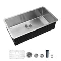 32-inch Kitchen Undermount Single Bowl Sinks, Stainless Steel Drop-In