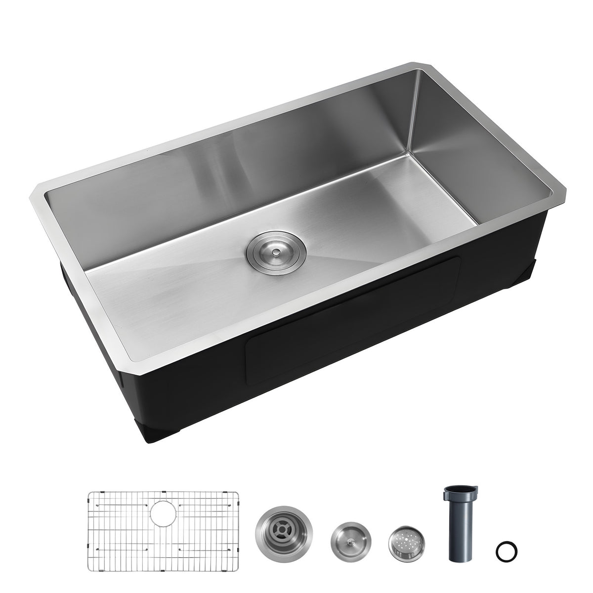 32-inch Kitchen Undermount Single Bowl Sinks, Stainless Steel Drop-In