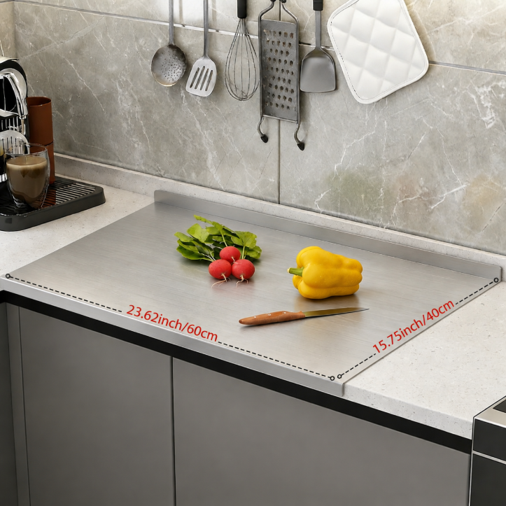 304 Stainless Steel Double-edge Chopping Board, Non-moldy And Easy To