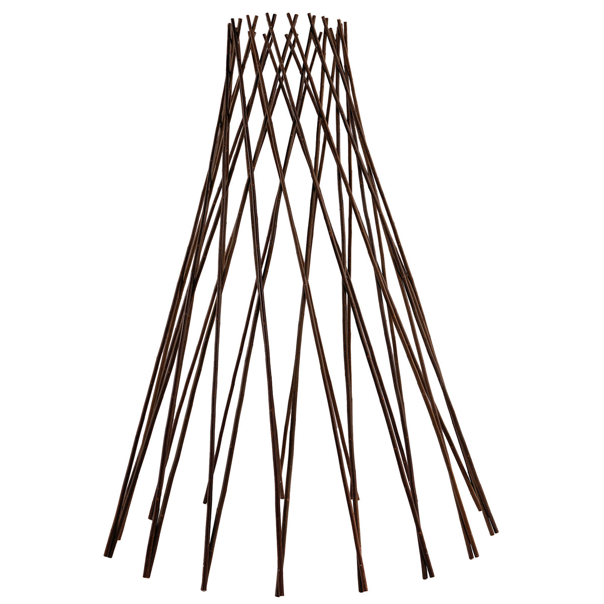 4FT Willow Round Teepee Trellis For Climbing Plants, 48 In H X 13 In W