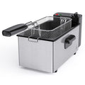 Stainless Steel Deep Fryer With An Observation Window Cover, 1500W Pow