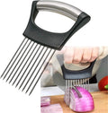 Stainless Steel Onion Holder For Slicing, Onion Slicer Guide, Kitchen