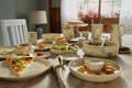Off-White Ceramic Dinner Plate with Printed Detail