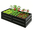 Outdoor Metal Raised Garden Bed With 6 Support Poles,Large Deep Root B